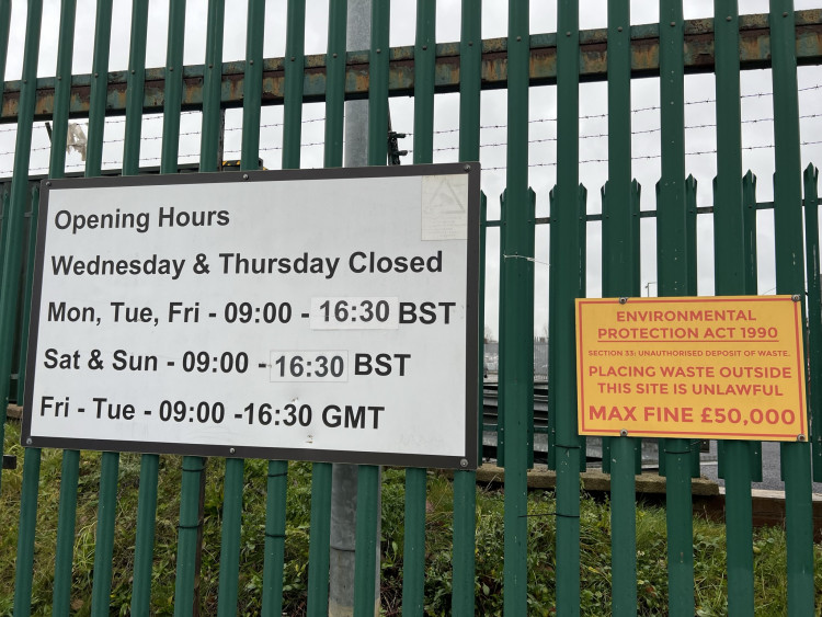 Burslem tips current opening hours (Sarah Garner).