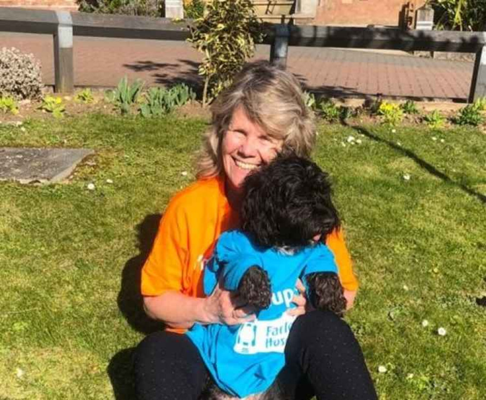 Farleigh Hospice fundraising manager Debbie de Boltz with her dog, Pebbles