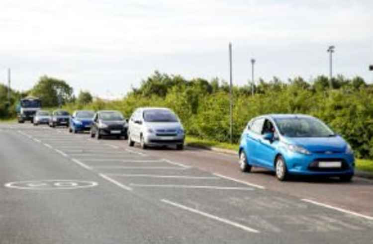 Cars queueing for Maldon recycling centre   Pic: Love Essex