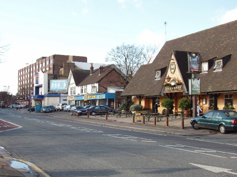 A man in his 40s has been hit by a bus on the London Road in Hounslow. Photo: David Hawgood.