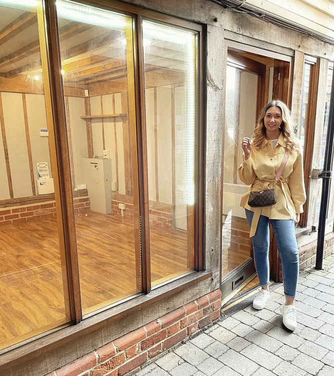 Megan Clancy outside her new shop: LunaBlue Interiors will open in the King's Head Centre on 16th April