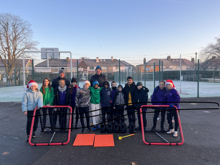  SporTedd members James Johnson and Tim Chadwick paid a visit to Heathfield Junior School to see the equipment being used.