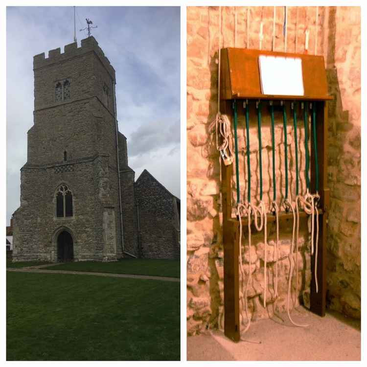 St. Peter's with its chime rack