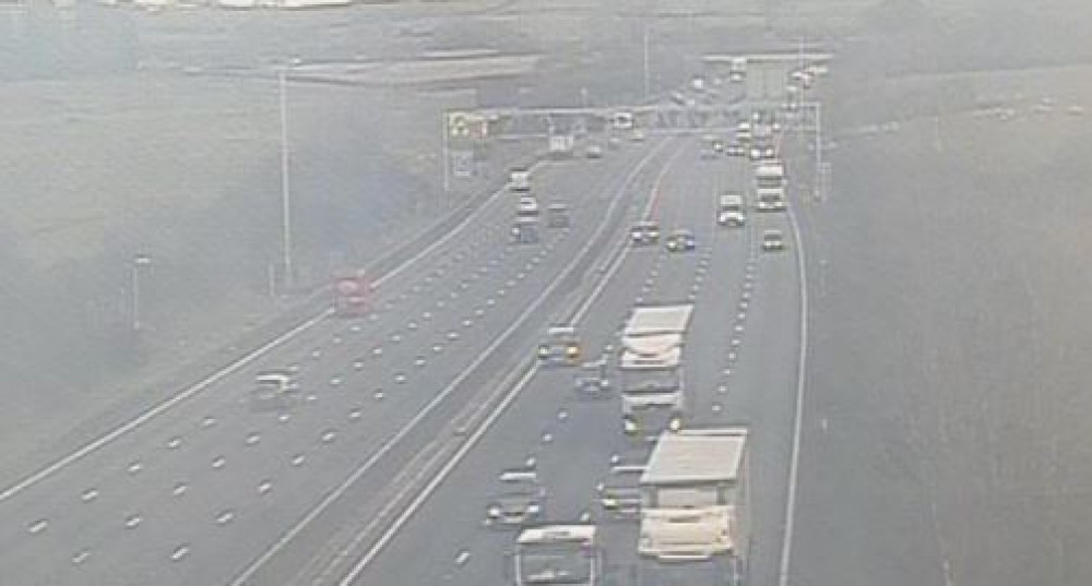You can check on the build up of traffic on the M5 from one of the live cameras, at that junction https://trafficcameras.uk/m5/