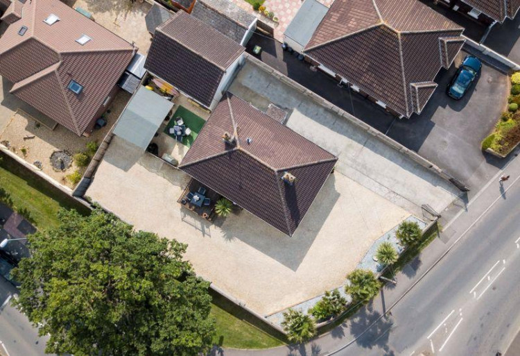 The home is set on its own plot The home is set on its own plot