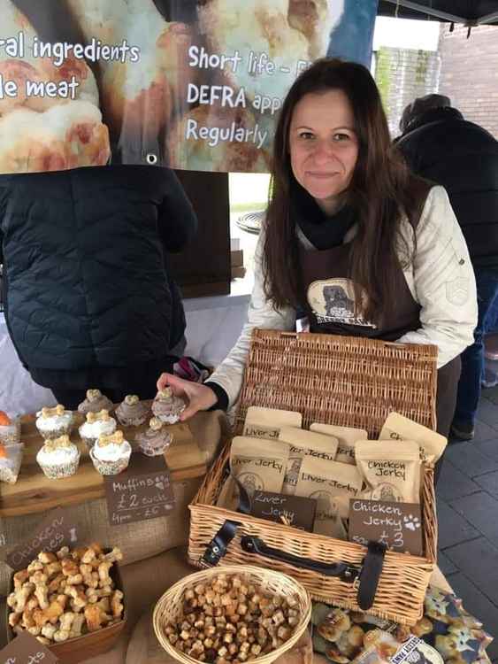 Alicja selling her treats at a market last year