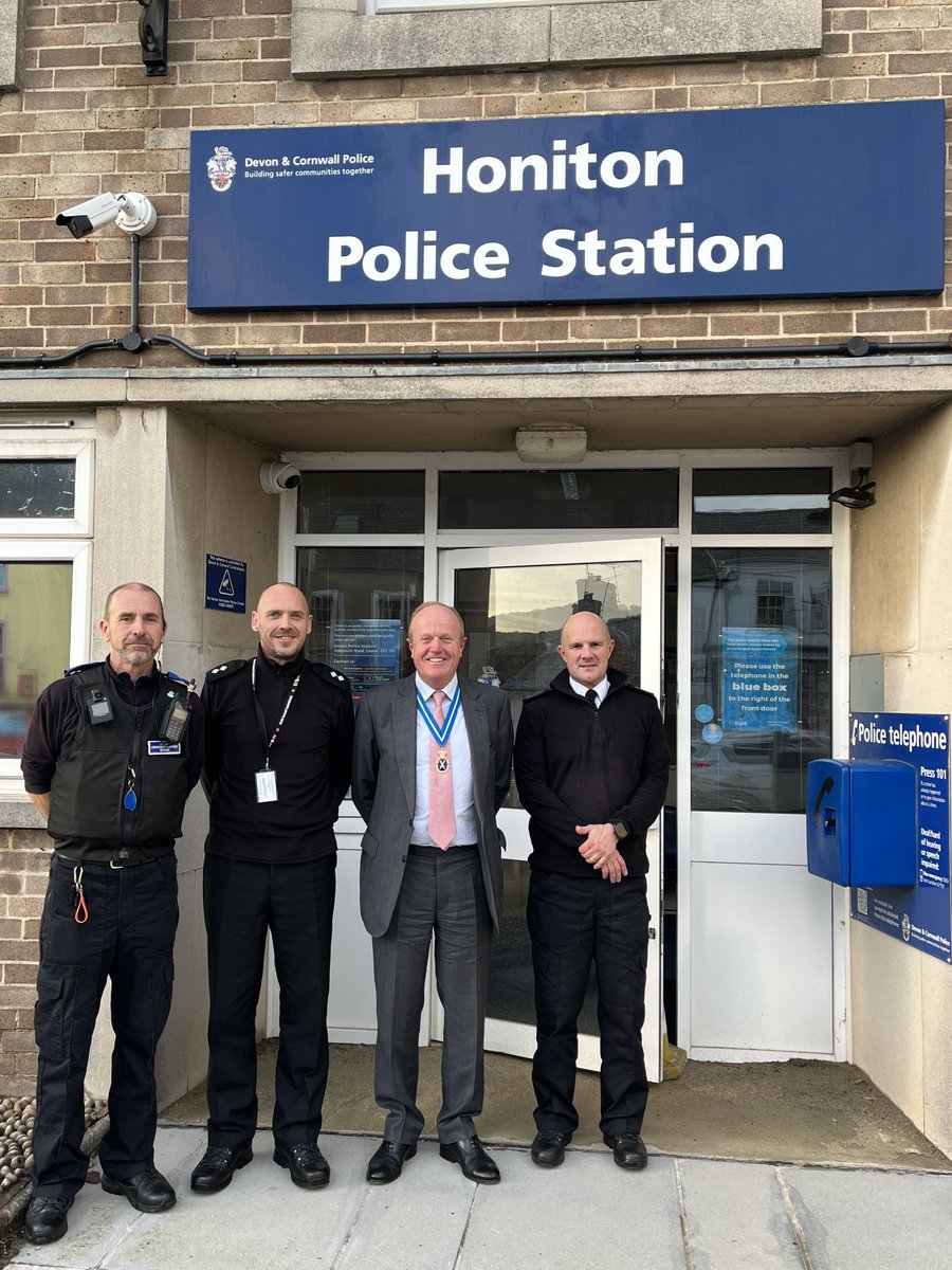 Darren outside Honiton Police Station 