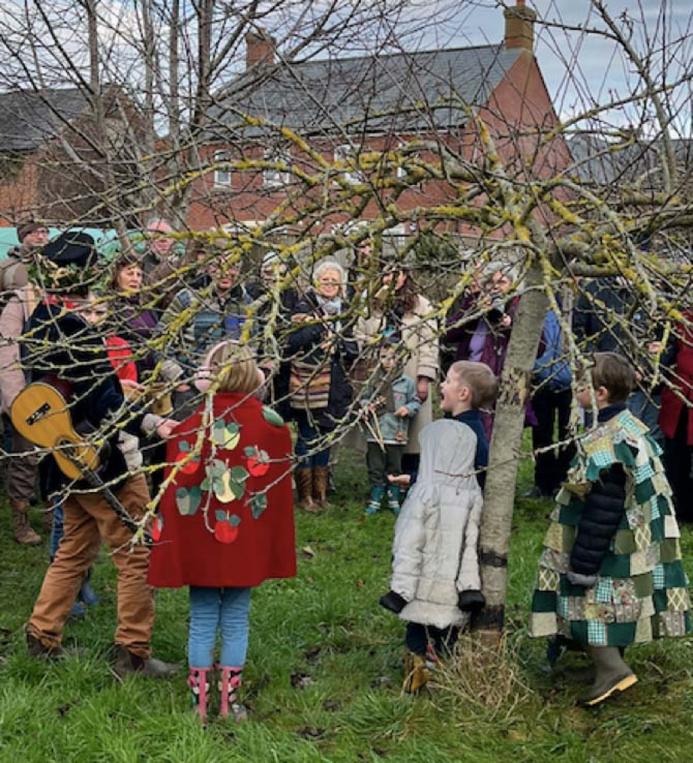 Wassailing at Bridport Community Orchard