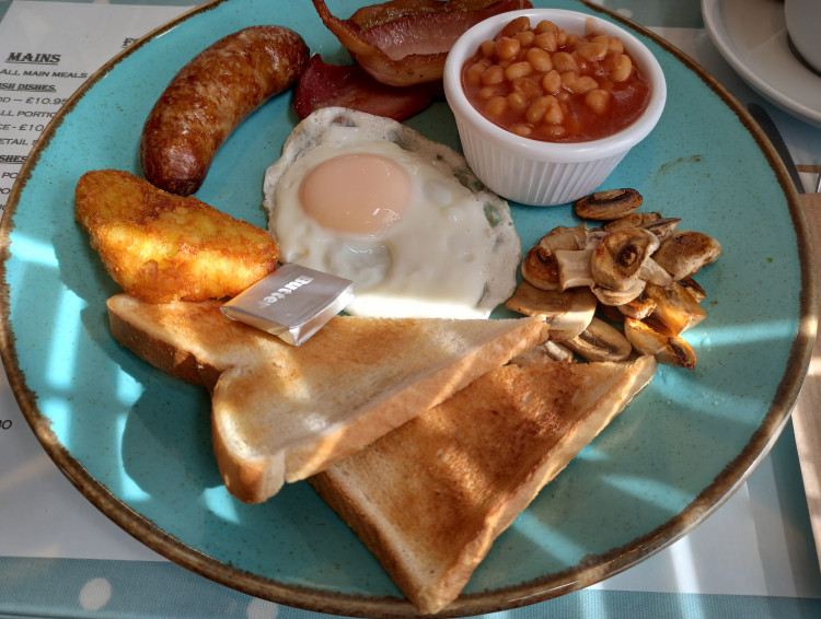 Full English at the Felixstowe Ferry cafe