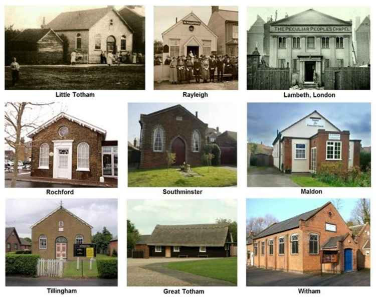 Some of the 'Peculiar People' chapels, with thanks to the Goldhanger Past website