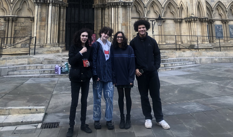 Millie Simon (third from left) with friends in York (Picture contributed)