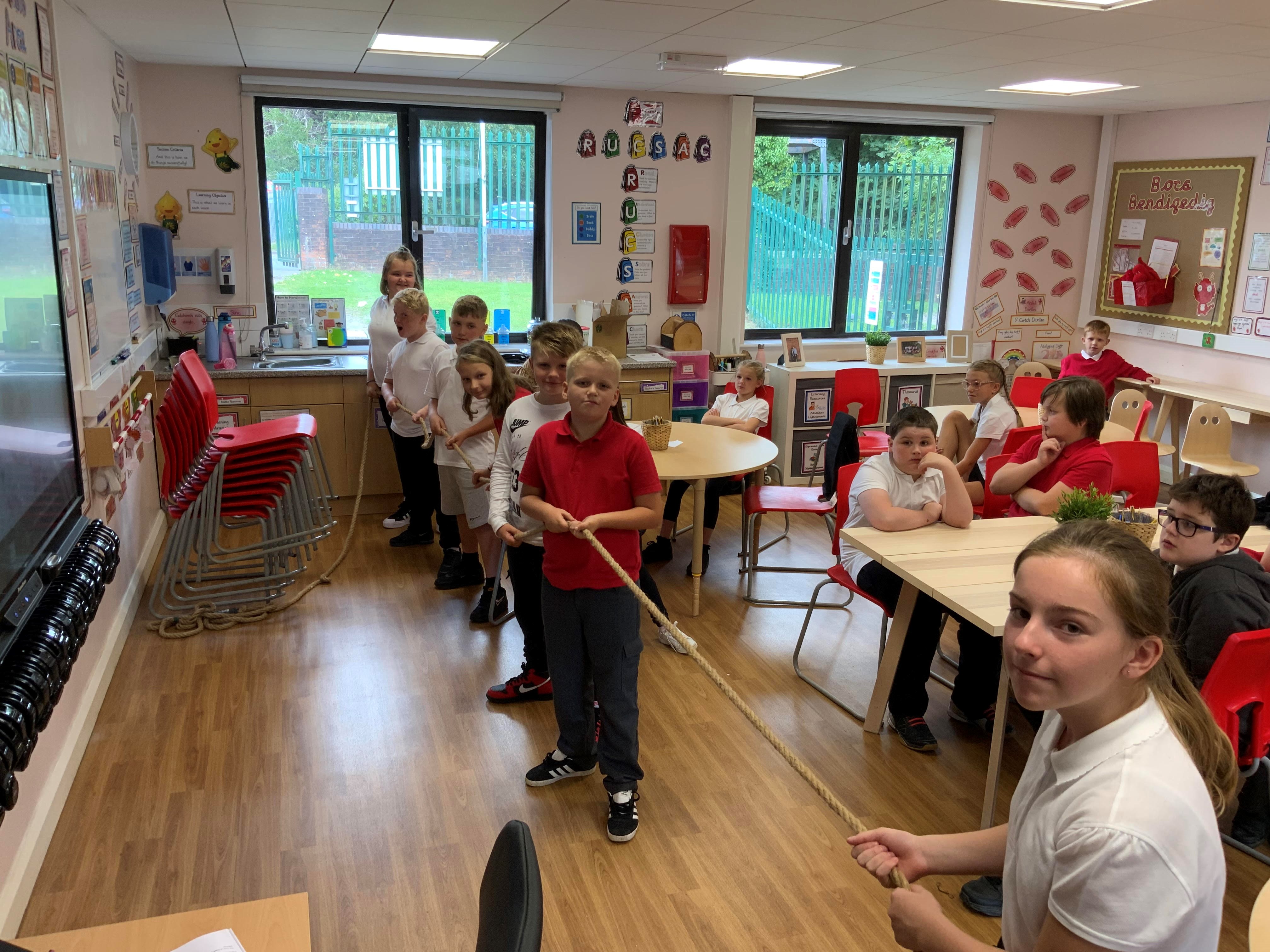 Children at Nant-y-Parc Primary School taking part in the Flourish Project thanks to funding from the Edenstone Foundation 