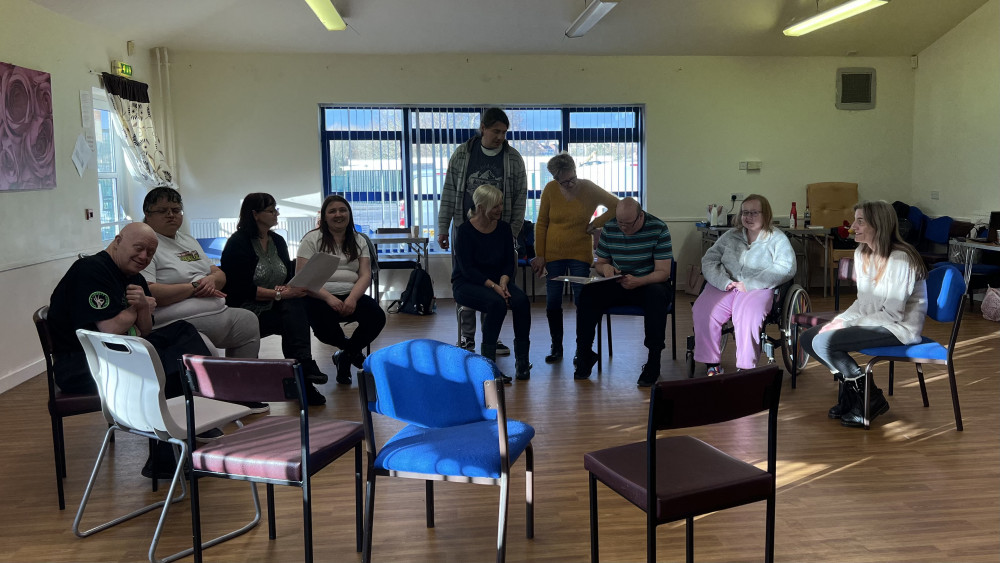 The Masque Theatre group rehearsing their summer play on Friday (Sarah Garner).