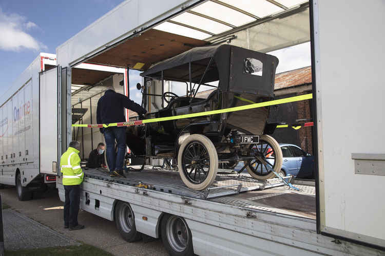 The Ford Model T arrives at the aerodrome