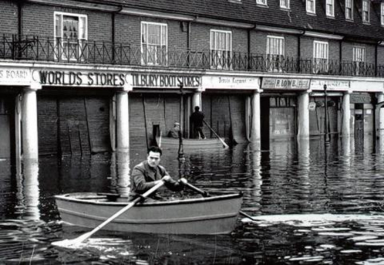 One of the iconic images taken at the time of the flood. 