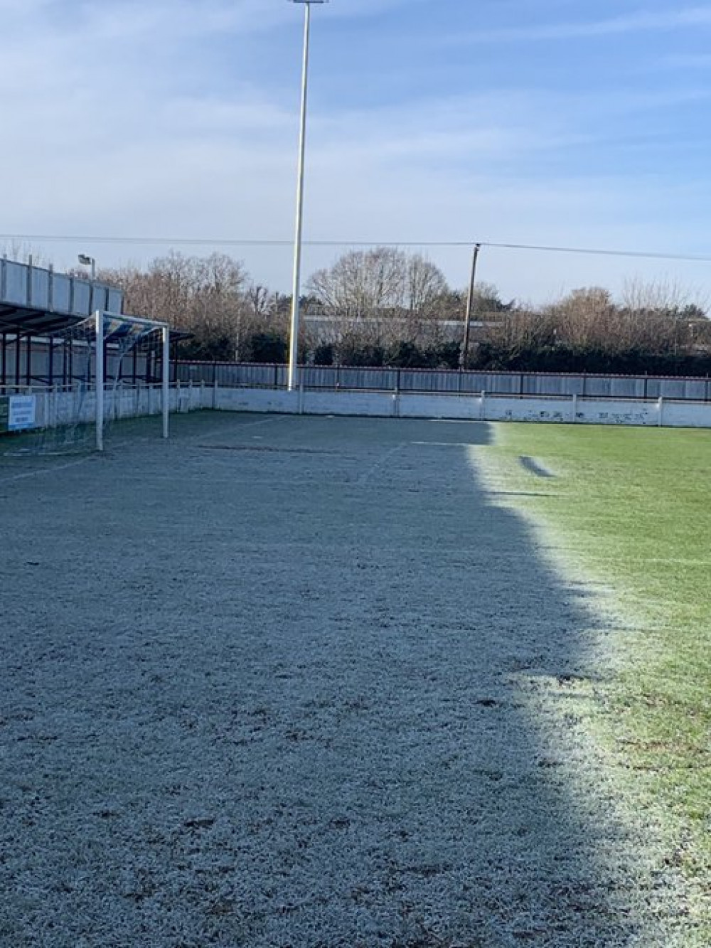 The frozen pitch at Witham