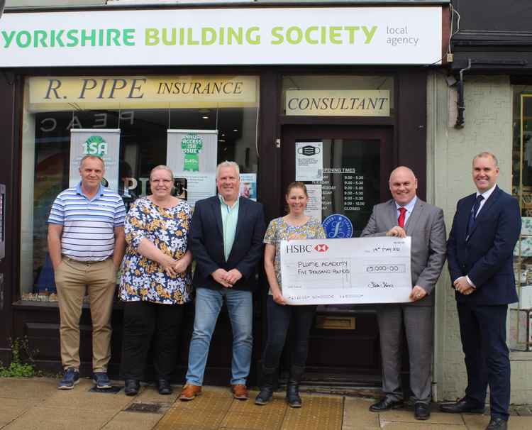 From left to right: Carl Austin, Louise Neal, Gary Pipe, Stella Shires, Carl Wakefield and Richard Scott