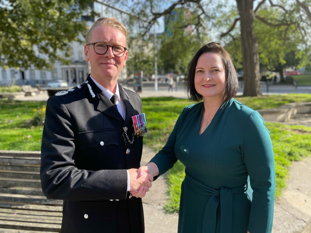 Commissioner Alison Hernandez and Chief Constable Will Kerr (Credit: Devon and Cornwall Police) 