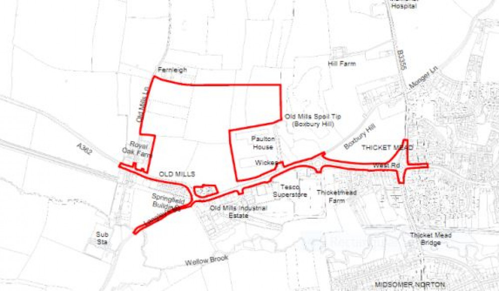 The area in question covering the LDO from the planning application 