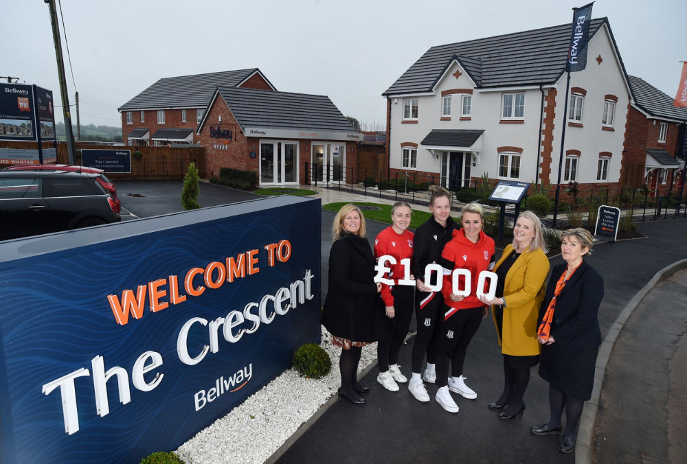 Stoke City Women opening The Crescent (Bellway Homes).