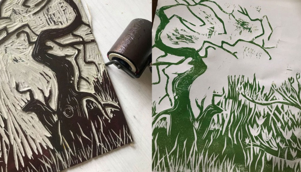 Monthly Lino Art Workshops for Adults at North Herts Museum in Hitchin