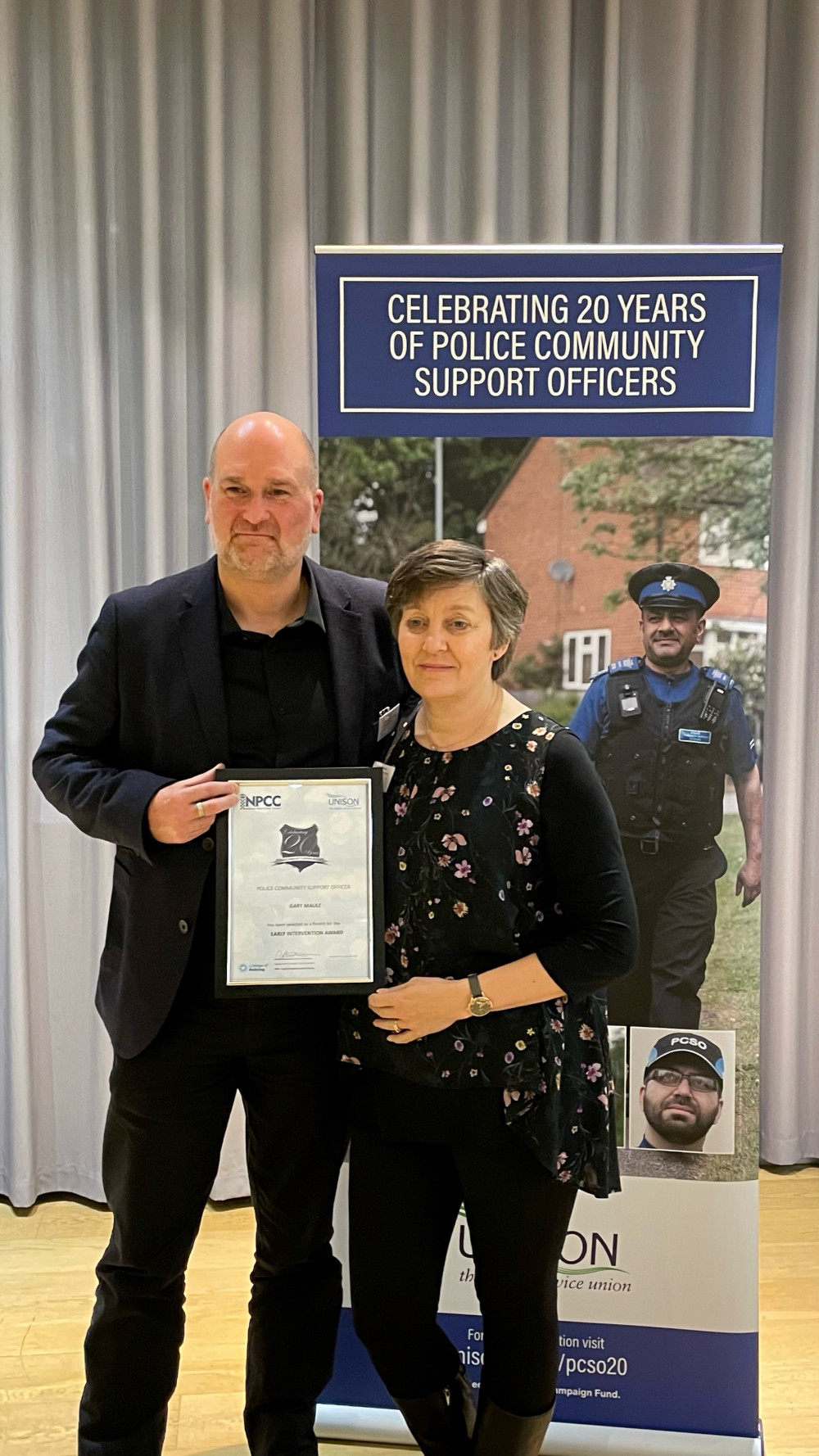 PCSO Maule with his wife Jo