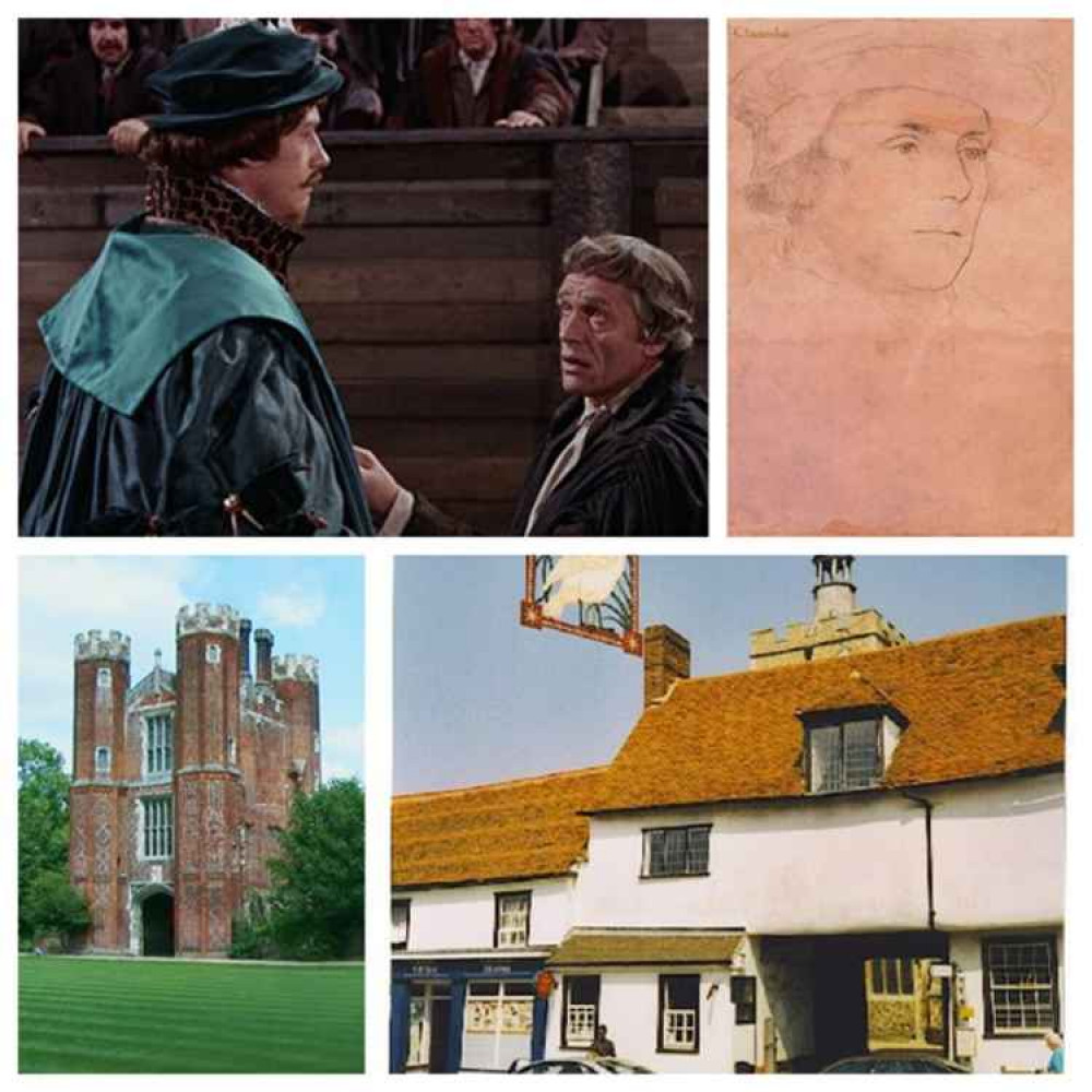 John Hurt as Richard Rich, the earliest portrait of Rich, Leez Priory and the first site of Felsted School.