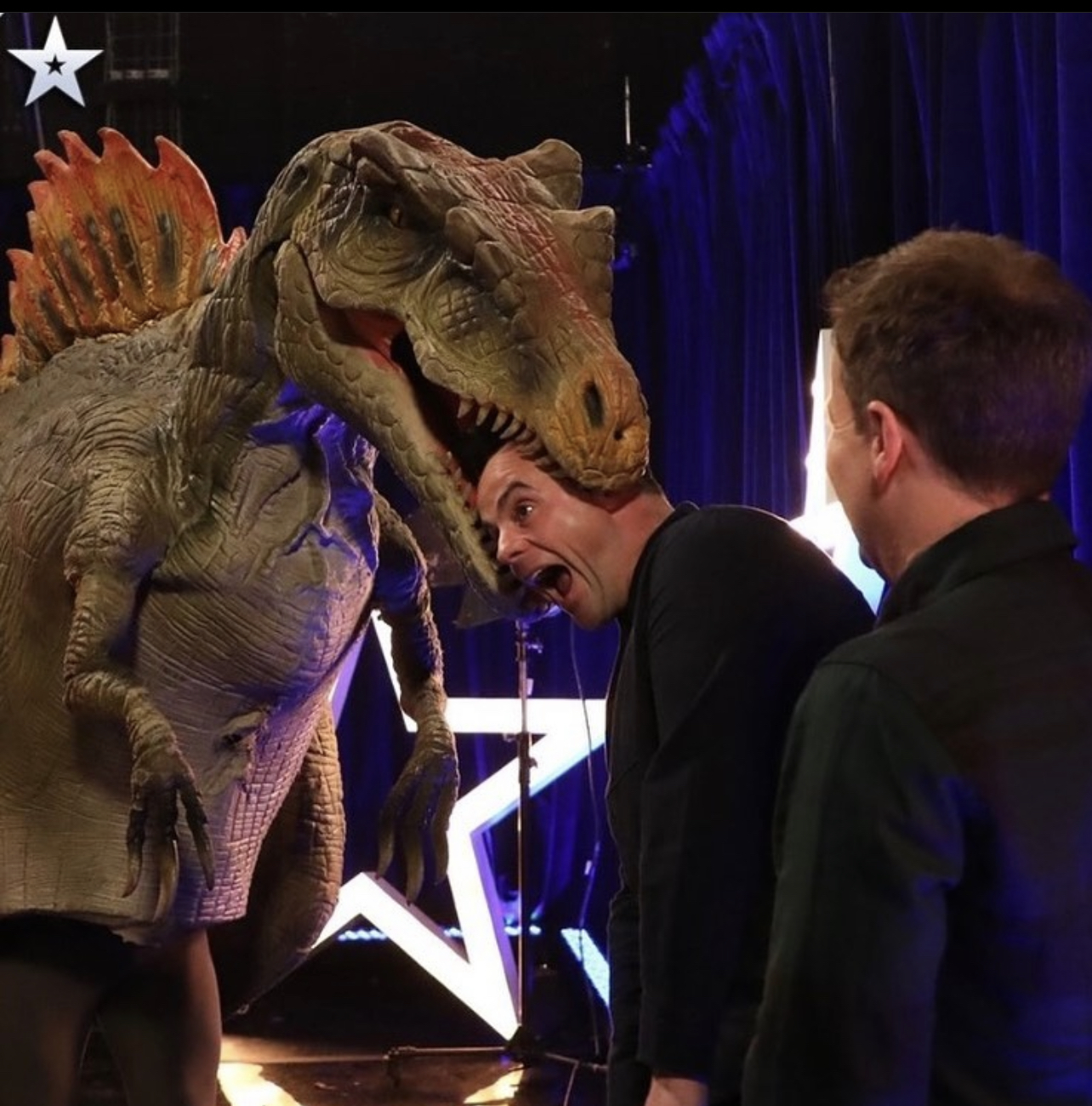 The T. Rex with presenters Ant and Dec