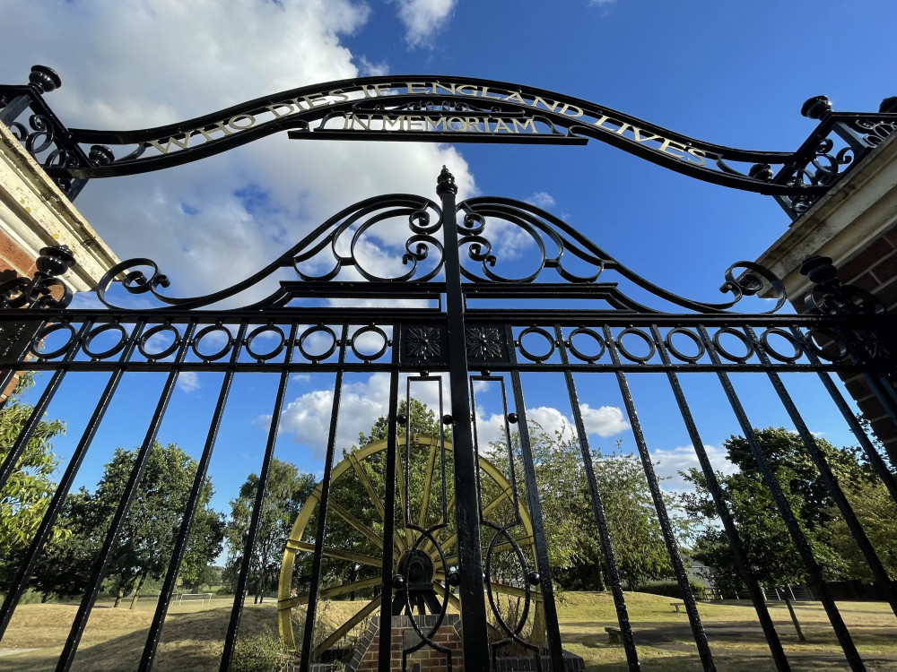 The Friends of the Oakthorpe, Donisthorpe and Acresford Memorial Gardens gate in Donisthorpe. Photos: Friends of ODA