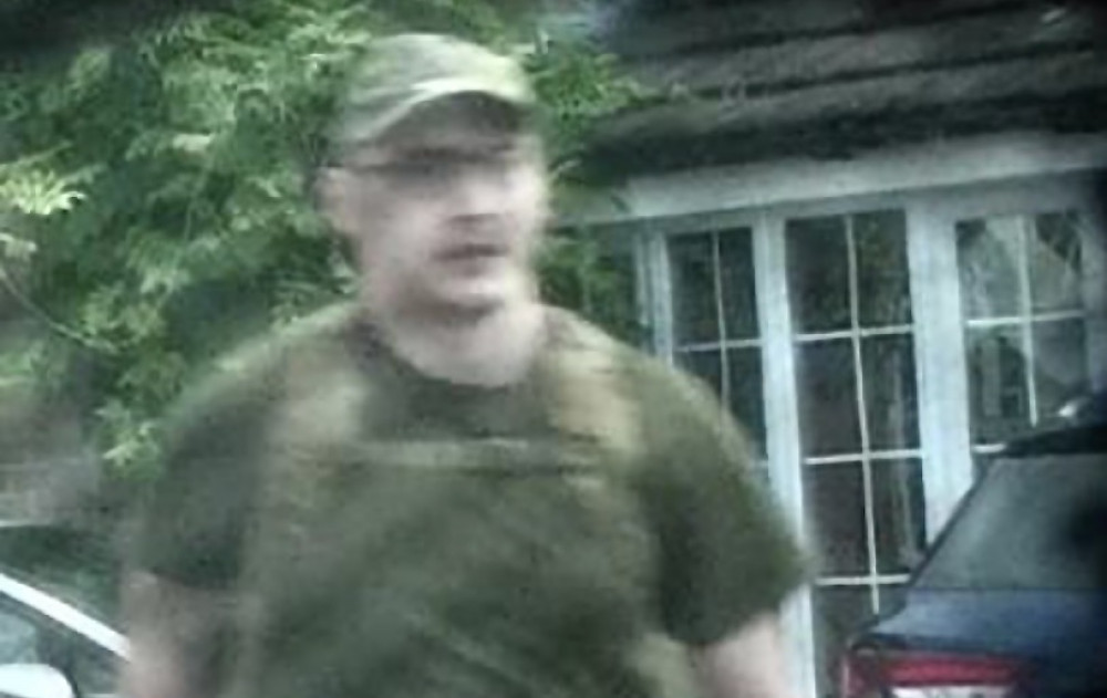 Lewin is seen on CCTV wearing camouflage. Images: West Midlands Police