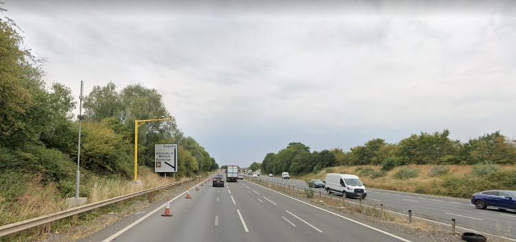 The works will follow Warwickshire County Council reducing traffic around Stoneleigh junction to one lane for the new bridge to be installed (image via google.maps)