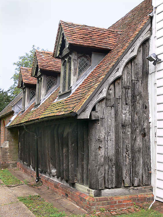 The north side of the church