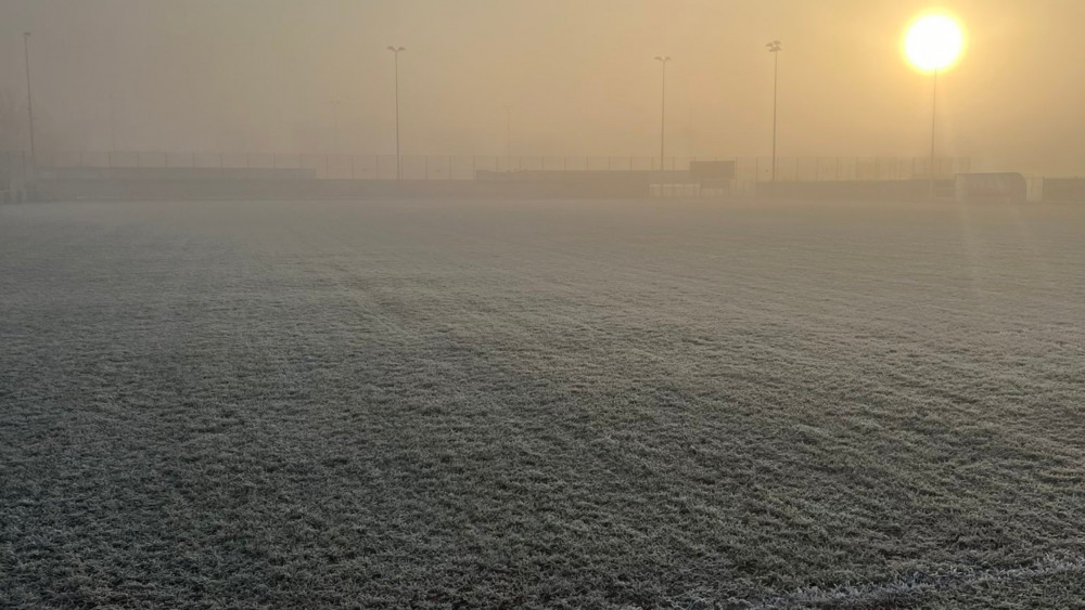 Hucknall Town were frustrated by the weather again at the weekend as their highly anticipated clash with league leaders Aylestone Park was postponed due to a frozen pitch. Photo Credit: John Greaves.