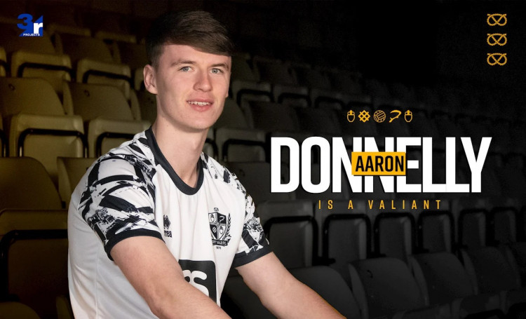 Donnelly will wear the No.5 shirt during his time at Vale Park (Port Vale FC).