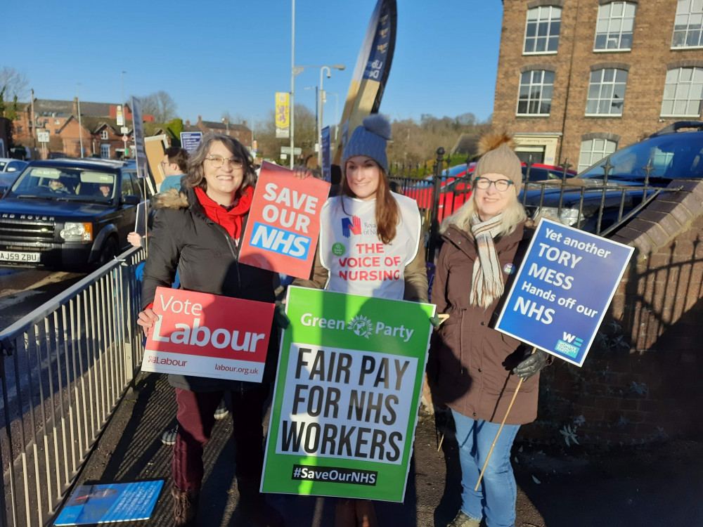 The cross-party protest was organised by the Women's Equality Party, who have one elected Congleton Town Councillor. (Image - WEP Cheshire East)