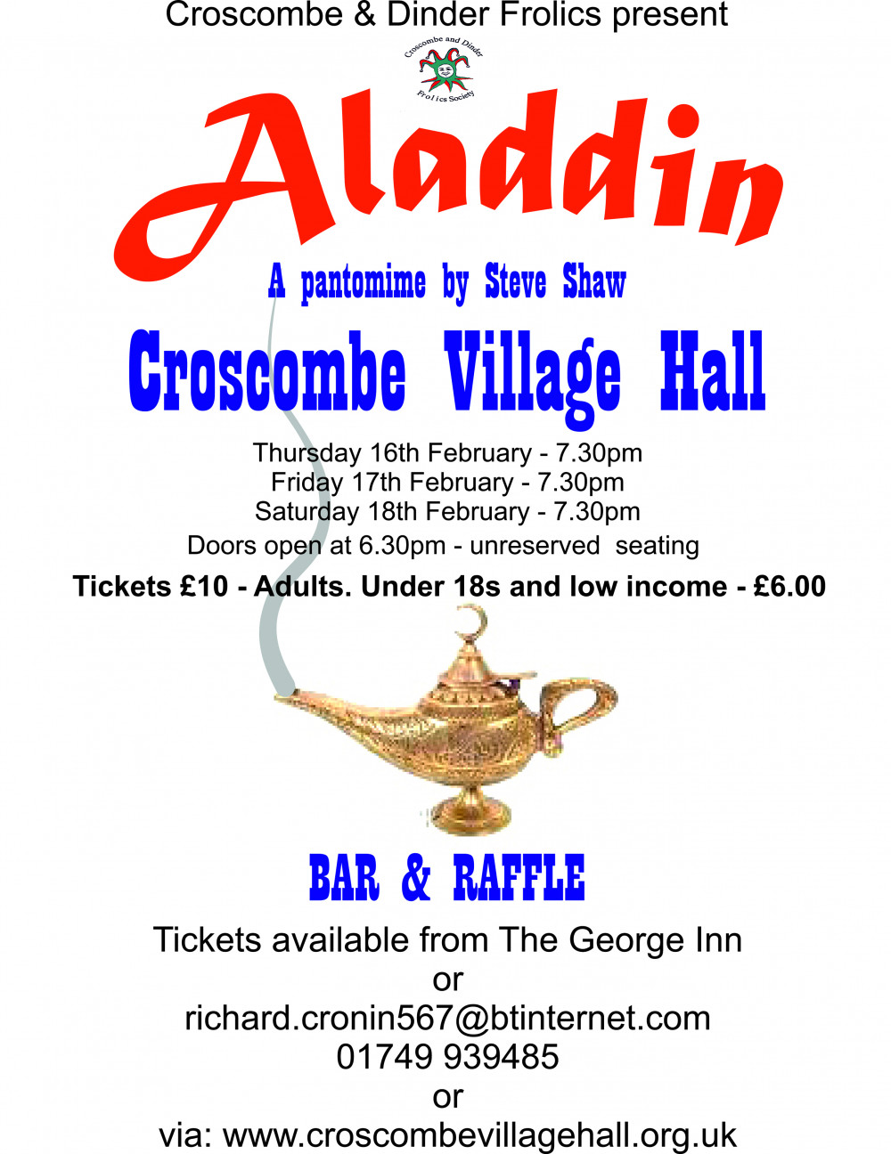 Aladdin at Croscombe Village Hall