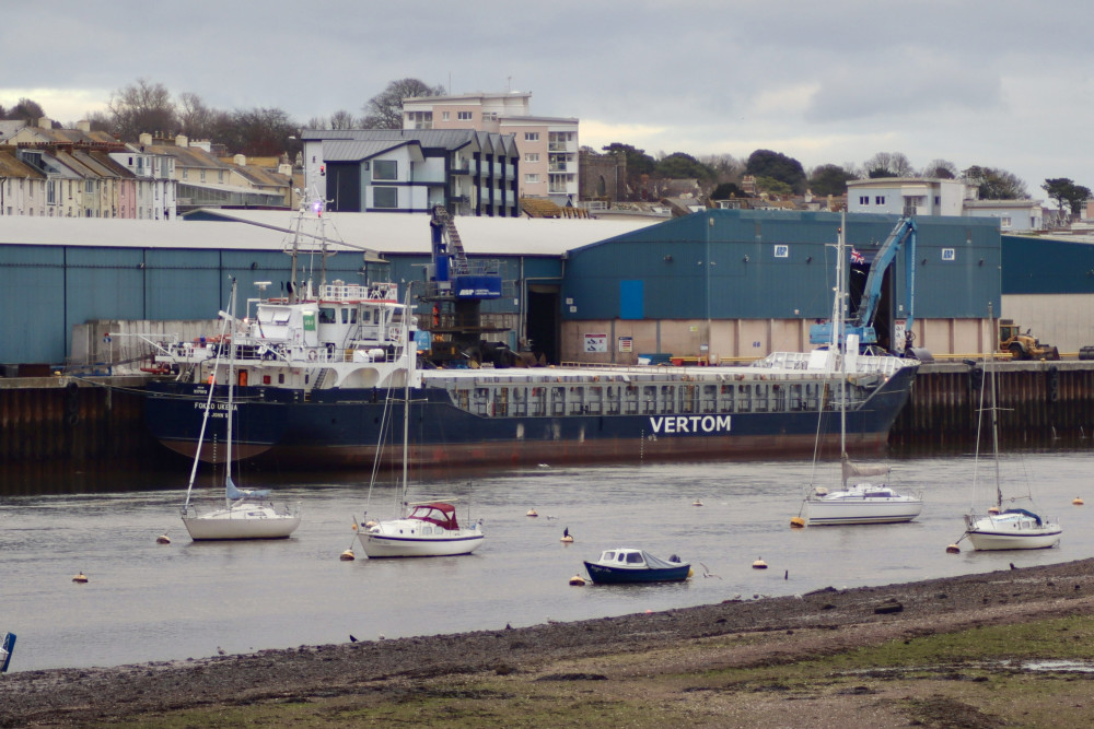 The cargo ship broke free from its moorings (Nub News/ Will Goddard)