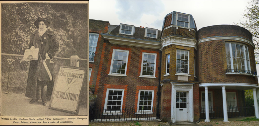 Princess Sophia Duleep Singh will be honoured by a blue plaque which will be placed at Faraday House, where she lived with her sisters at Hampton Court Palace (Credit: Wikimedia Commons)  