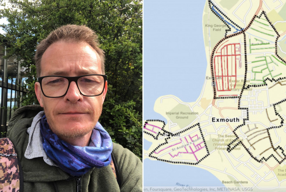 L: Cllr Joe Whibley. R: Proposed parking permit schemes (DCC)