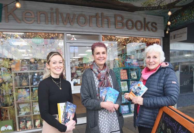 (From left) Charlotte Vaughan, Kenilworth Books customer Jo Richmond, and Kenilworth Books’ owner Judy Brook (image supplied)