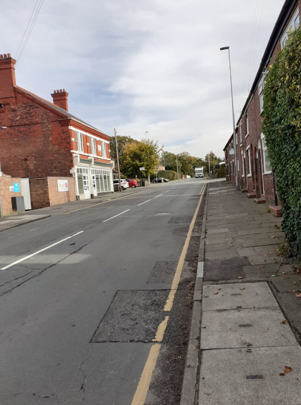 The Hill, Sandbach where campaigners are pressing for a crossing.  