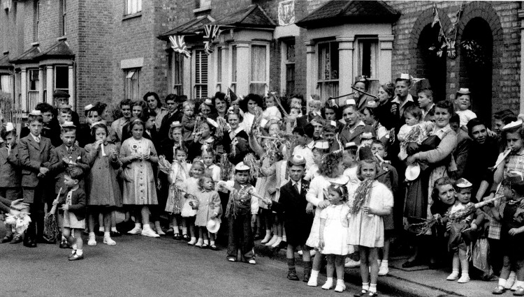 A street party in the royal borough for Queen Elizabeth II’s Coronation, Avenue Road, Kingston, June 1953 (Credit: Kingston Council)