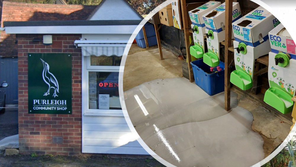 The community-run business relies on local residents and customers. (Photos: Purleigh Community Shop and Google)