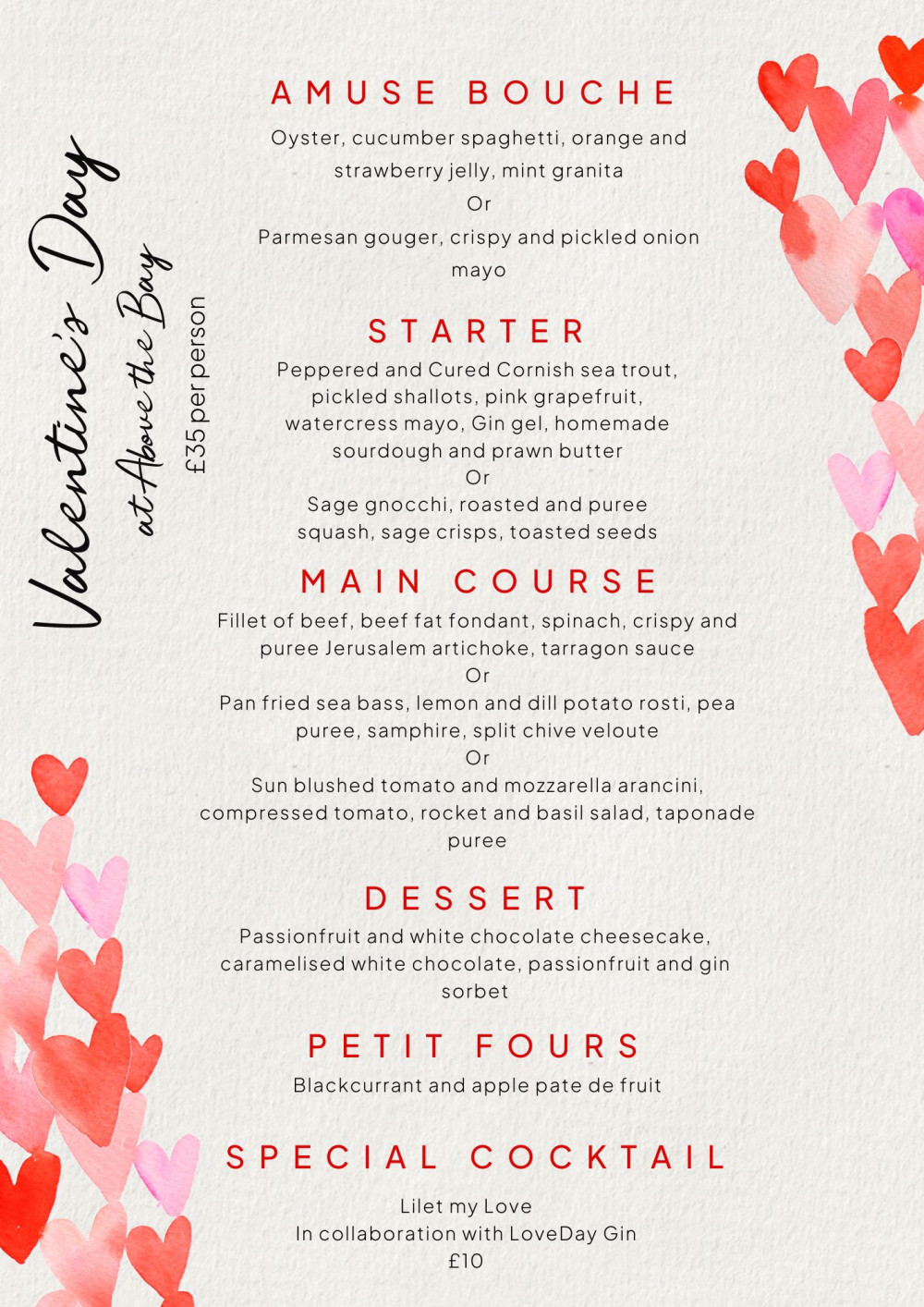 Valentines Day at Above the Bay Valentines Day at Above the Bay