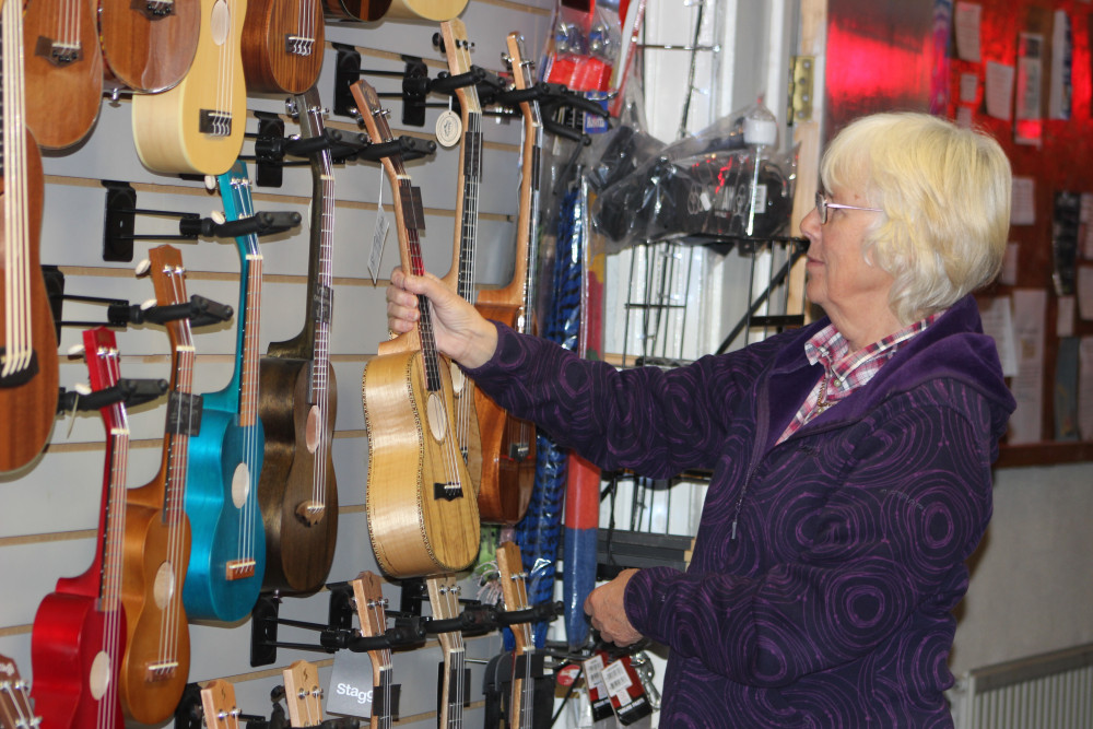 The Macclesfield shop owner has a lifelong love of music. Mary has played the piano since she was seven. (Image - Alexander Greensmith / Macclesfield Nub News) 