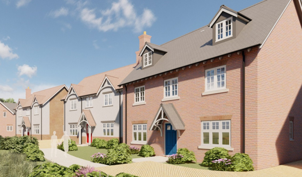 Planning permission for the 550-house estate was granted by Warwick District Council in December 2021 (image via planning application)