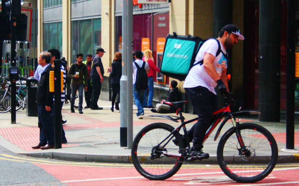 Ealing Council have partnered with Deliveroo, Uber Eats, and Just Eat to help tackle illegal parking. Photo: Shopblocks.