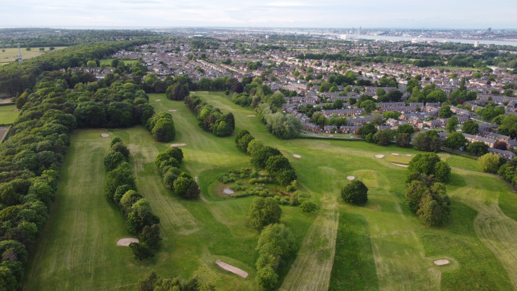 Brackenwood Golf Course looking north over Bebington. Credit; Keith Marsh, Brackenwood Golf Club