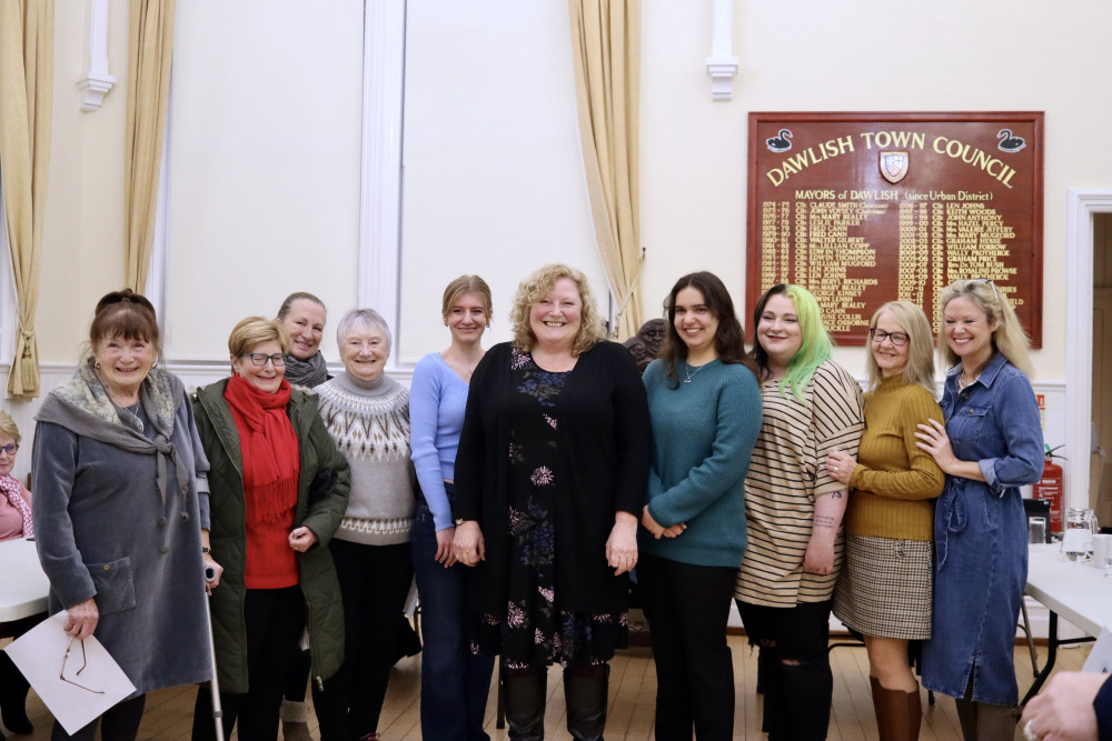 Yvonne Toomer, centre, with staff and nominators (Nub News/ Will Goddard)