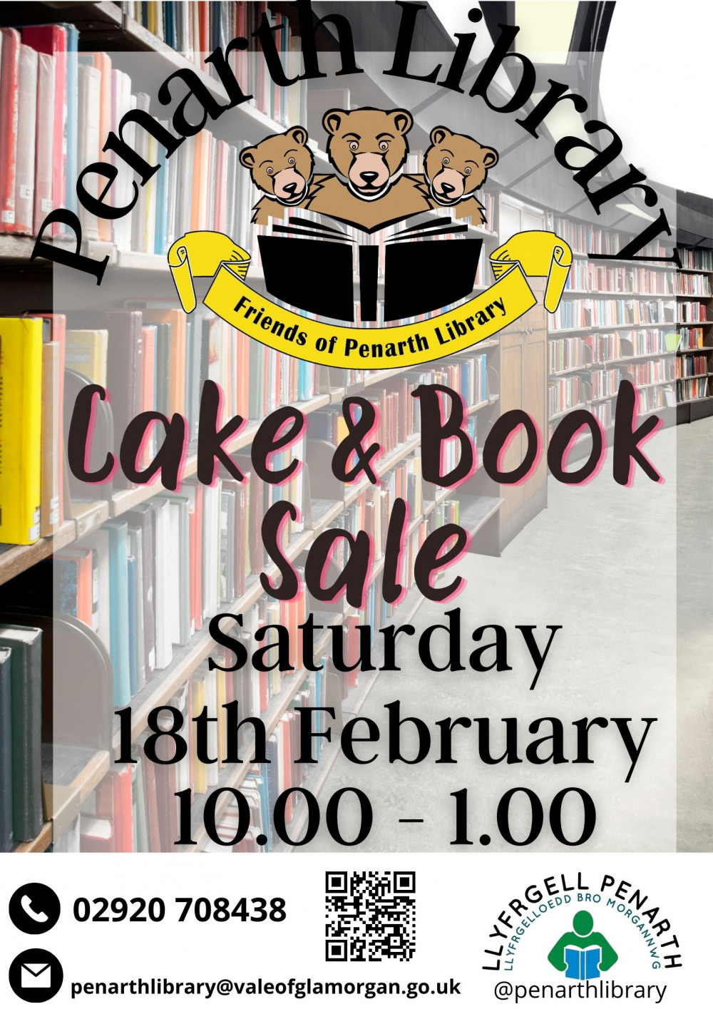 Cake and book sale